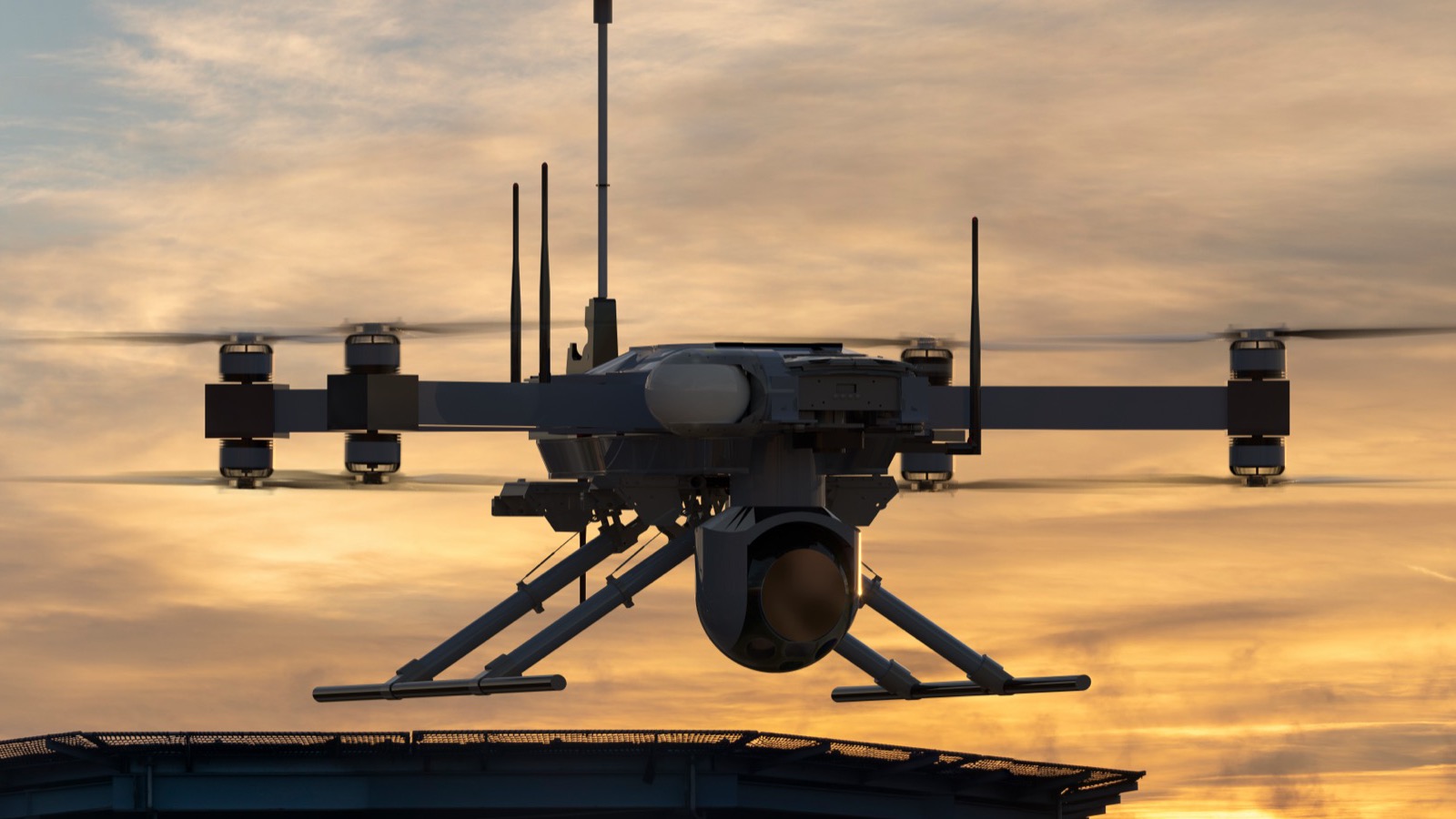 Uncrewed rotorcraft launched from a deck